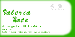 valeria mate business card